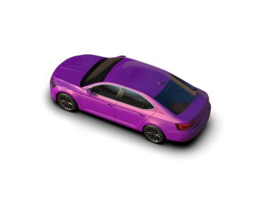 Modern araba arka planda izole edilmiş. 3d görüntüleme - illüstrasyon