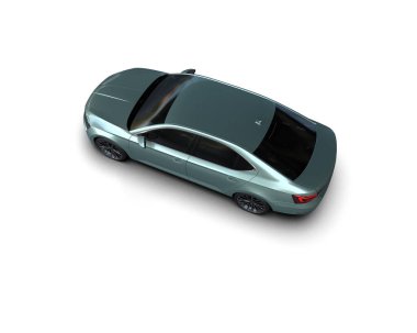 Modern araba arka planda izole edilmiş. 3d görüntüleme - illüstrasyon