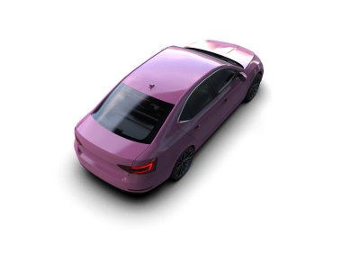 Modern araba arka planda izole edilmiş. 3d görüntüleme - illüstrasyon