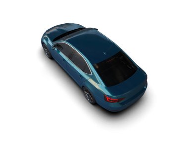 Modern araba arka planda izole edilmiş. 3d görüntüleme - illüstrasyon