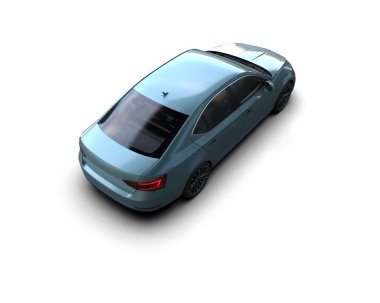 Modern araba arka planda izole edilmiş. 3d görüntüleme - illüstrasyon