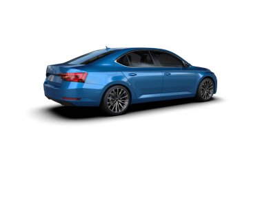 Modern araba arka planda izole edilmiş. 3d görüntüleme - illüstrasyon