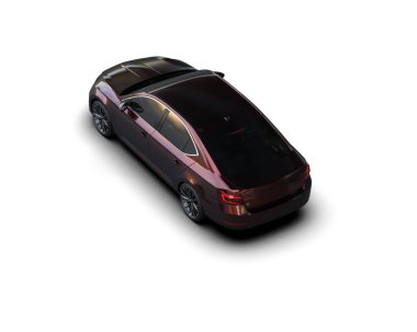 Modern araba arka planda izole edilmiş. 3d görüntüleme - illüstrasyon