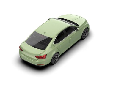 Modern araba arka planda izole edilmiş. 3d görüntüleme - illüstrasyon