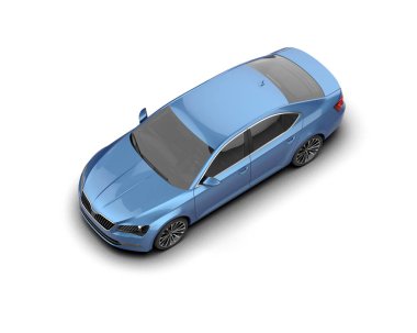 Modern araba arka planda izole edilmiş. 3d görüntüleme - illüstrasyon