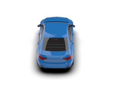 Modern araba arka planda izole edilmiş. 3d görüntüleme - illüstrasyon