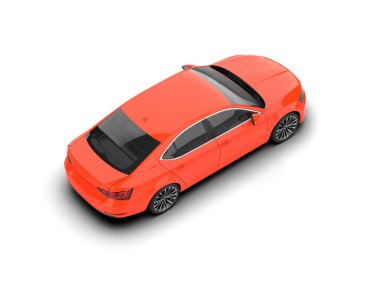 Modern araba arka planda izole edilmiş. 3d görüntüleme - illüstrasyon