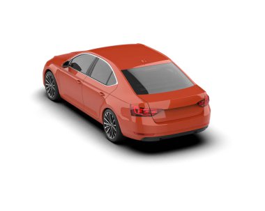 Modern araba arka planda izole edilmiş. 3d görüntüleme - illüstrasyon