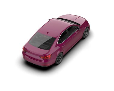 Modern araba arka planda izole edilmiş. 3d görüntüleme - illüstrasyon