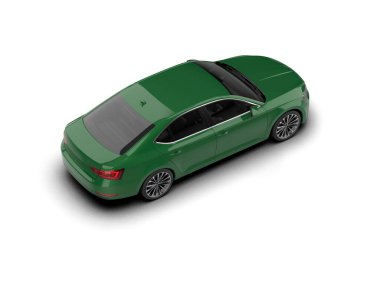 Modern araba arka planda izole edilmiş. 3d görüntüleme - illüstrasyon