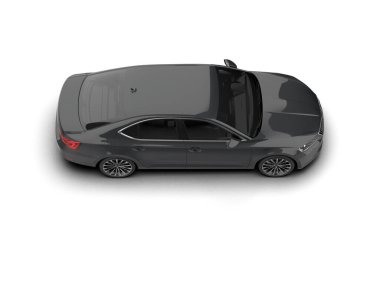 Modern araba arka planda izole edilmiş. 3d görüntüleme - illüstrasyon