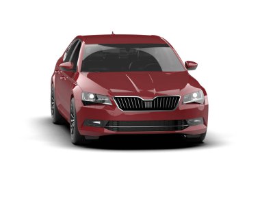 Modern araba arka planda izole edilmiş. 3d görüntüleme - illüstrasyon