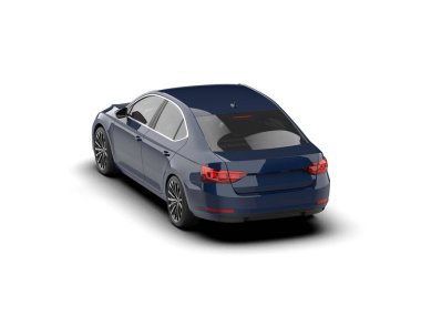 Modern araba arka planda izole edilmiş. 3d görüntüleme - illüstrasyon