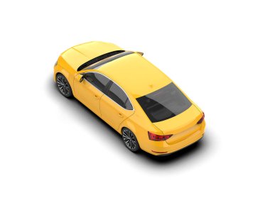 Modern araba arka planda izole edilmiş. 3d görüntüleme - illüstrasyon