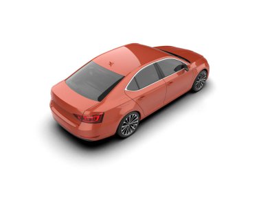 Modern araba arka planda izole edilmiş. 3d görüntüleme - illüstrasyon