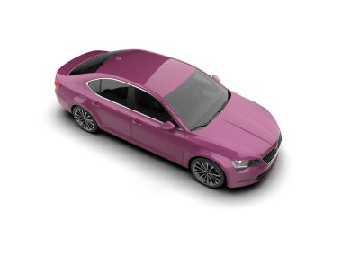 Modern araba arka planda izole edilmiş. 3d görüntüleme - illüstrasyon