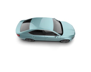 Modern araba arka planda izole edilmiş. 3d görüntüleme - illüstrasyon