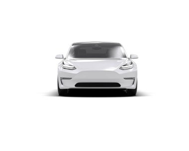 Modern araba arka planda izole edilmiş. 3d görüntüleme - illüstrasyon