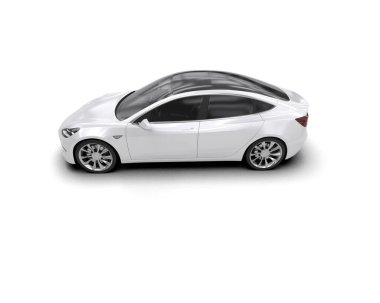 Modern araba arka planda izole edilmiş. 3d görüntüleme - illüstrasyon