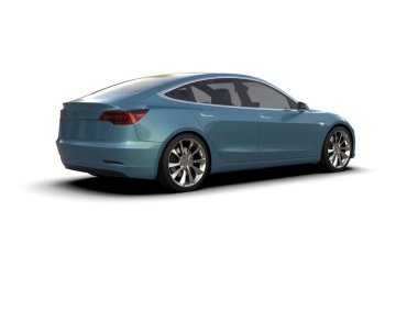 Modern araba arka planda izole edilmiş. 3d görüntüleme - illüstrasyon