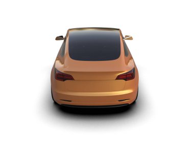 Modern araba arka planda izole edilmiş. 3d görüntüleme - illüstrasyon