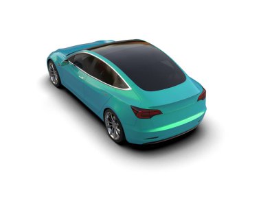 Modern araba arka planda izole edilmiş. 3d görüntüleme - illüstrasyon