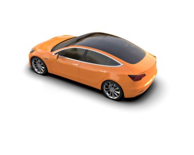 Modern araba arka planda izole edilmiş. 3d görüntüleme - illüstrasyon