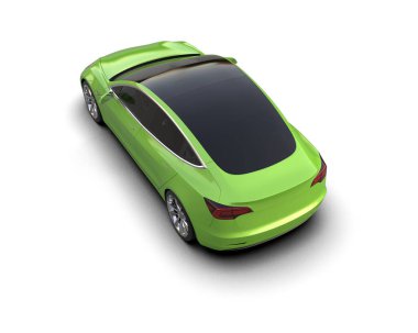 Modern araba arka planda izole edilmiş. 3d görüntüleme - illüstrasyon