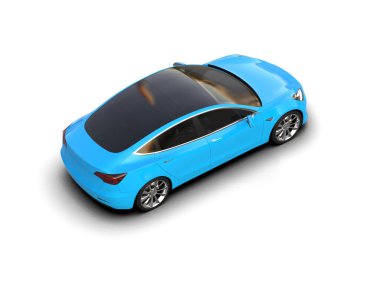 Modern araba arka planda izole edilmiş. 3d görüntüleme - illüstrasyon