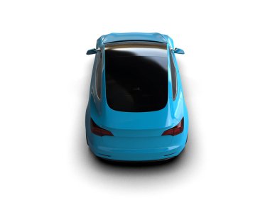 Modern araba beyaz arka planda izole edilmiş. 3d oluşturma