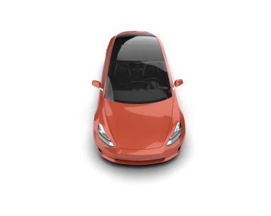 Modern araba beyaz arka planda izole edilmiş. 3d oluşturma