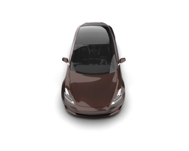 Modern araba beyaz arka planda izole edilmiş. 3d oluşturma