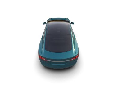 Modern araba beyaz arka planda izole edilmiş. 3d illüstrasyon