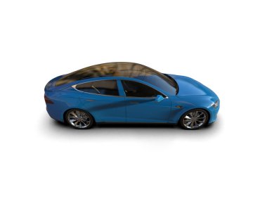 Modern araba beyaz arka planda izole edilmiş. 3d illüstrasyon