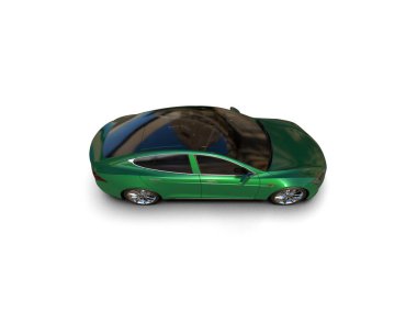 Modern araba beyaz arka planda izole edilmiş. 3d illüstrasyon