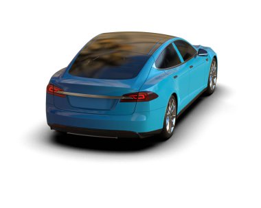 Modern araba beyaz arka planda izole edilmiş. 3d illüstrasyon