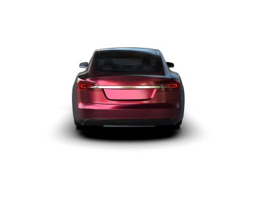 Modern araba beyaz arka planda izole edilmiş. 3d illüstrasyon