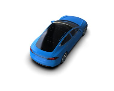 Modern araba beyaz arka planda izole edilmiş. 3d illüstrasyon