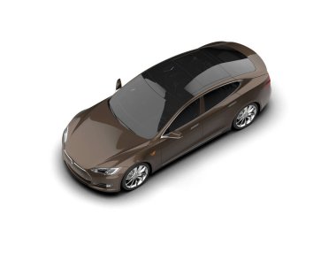 Modern araba beyaz arka planda izole edilmiş. 3d illüstrasyon