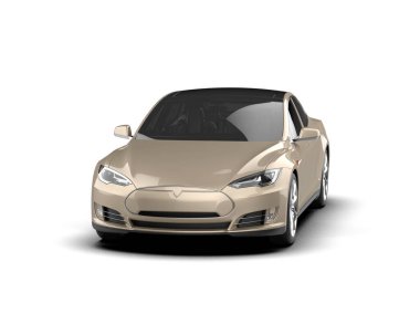 Modern araba beyaz arka planda izole edilmiş. 3d illüstrasyon