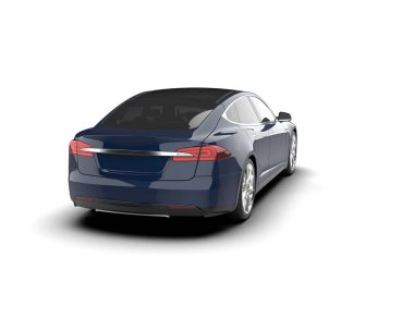 Modern araba arka planda izole edilmiş. 3d görüntüleme - illüstrasyon