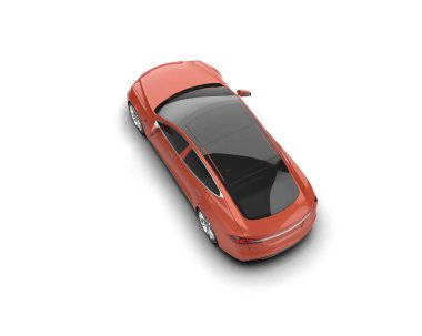 Modern araba arka planda izole edilmiş. 3d görüntüleme - illüstrasyon