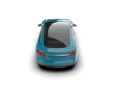 Modern araba arka planda izole edilmiş. 3d görüntüleme - illüstrasyon