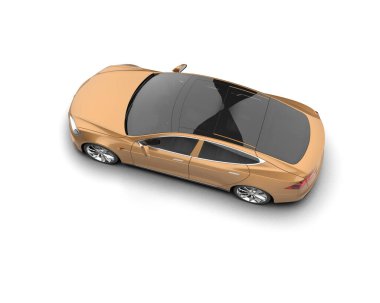 Modern araba arka planda izole edilmiş. 3d görüntüleme - illüstrasyon