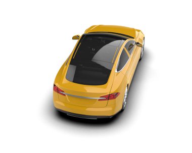 Modern araba arka planda izole edilmiş. 3d görüntüleme - illüstrasyon