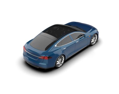 Modern araba arka planda izole edilmiş. 3d görüntüleme - illüstrasyon