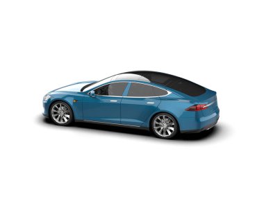 Modern araba arka planda izole edilmiş. 3d görüntüleme - illüstrasyon