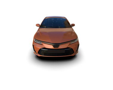 Modern araba arka planda izole edilmiş. 3d görüntüleme - illüstrasyon