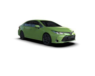 Modern araba arka planda izole edilmiş. 3d görüntüleme - illüstrasyon