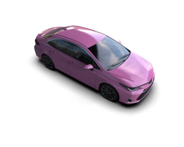 Modern araba arka planda izole edilmiş. 3d görüntüleme - illüstrasyon